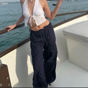 Motel rocks viral parachute pant in navy